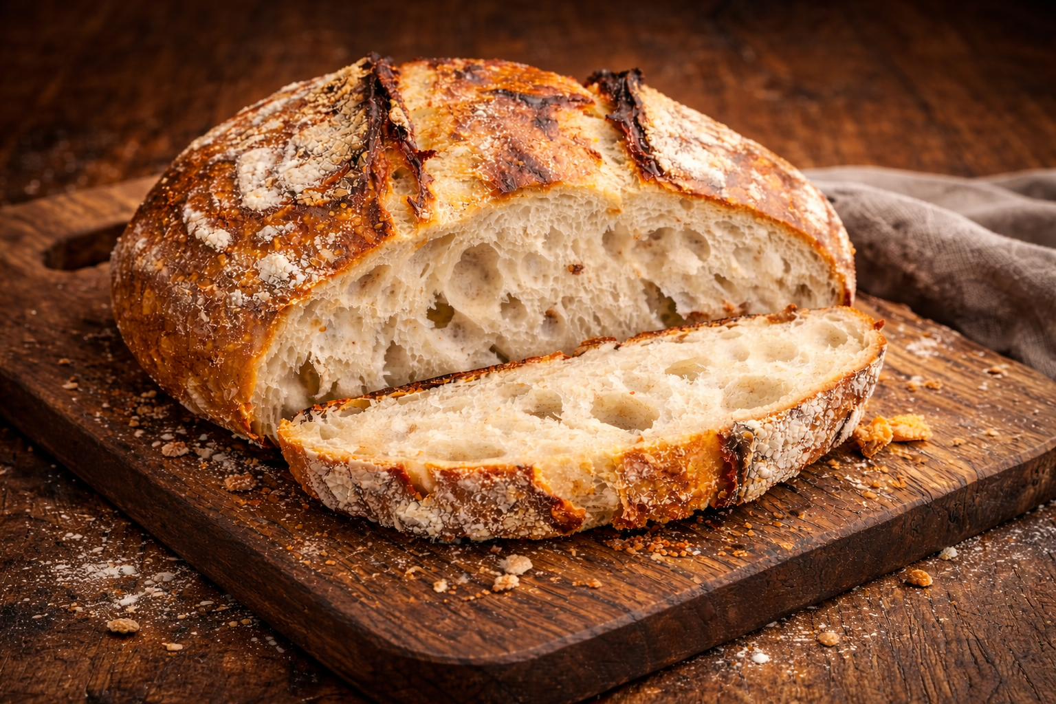Overnight Rustic Loaf — homemade sourdough recipe